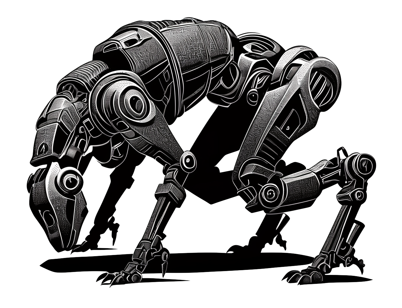 Illustrated AI robot