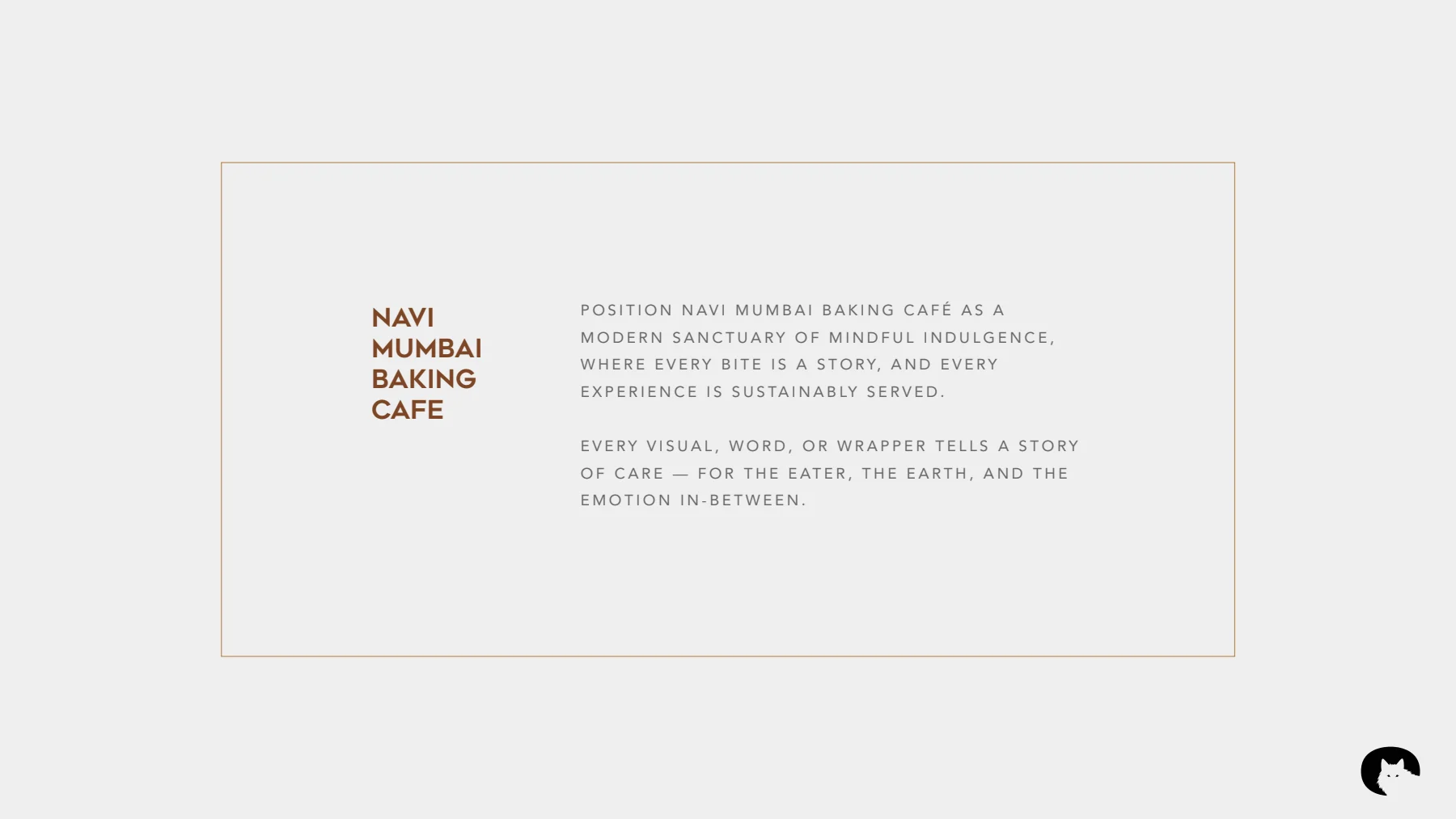 Navi Mumbai Baking Café: Mindful indulgence positioning